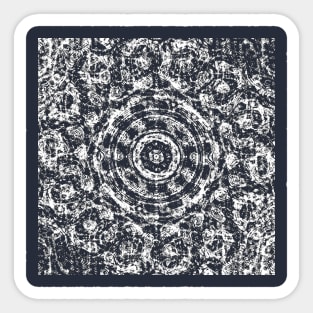 Abstract Op Art Quasi Crystal Vintage Waves Sticker